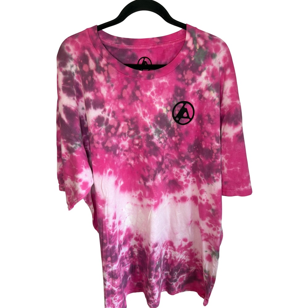 Linkin Park Tie Dye Zero Tour Band T-Shirt Pink Purple Logo Mens XXL
